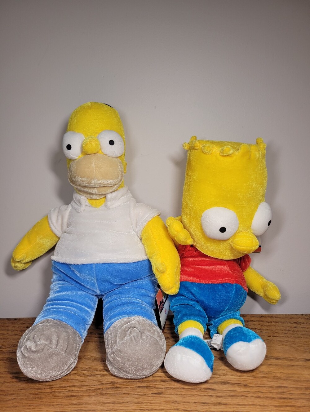NWT Bart and Homer Simpson Plush NANCO 15" Tall